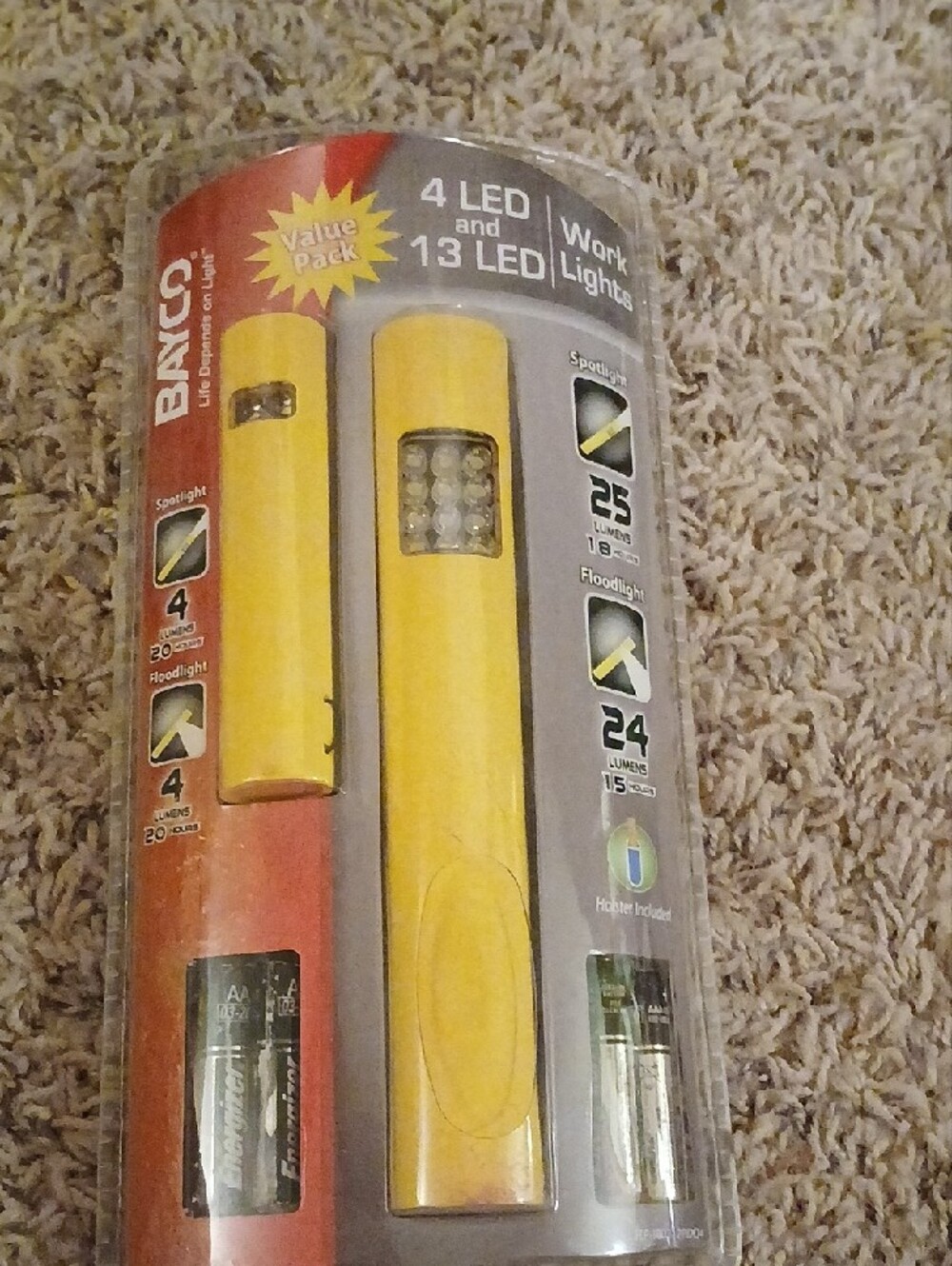 Yellow LED Work Light Set - 2 Pack - Picture 4 of 4